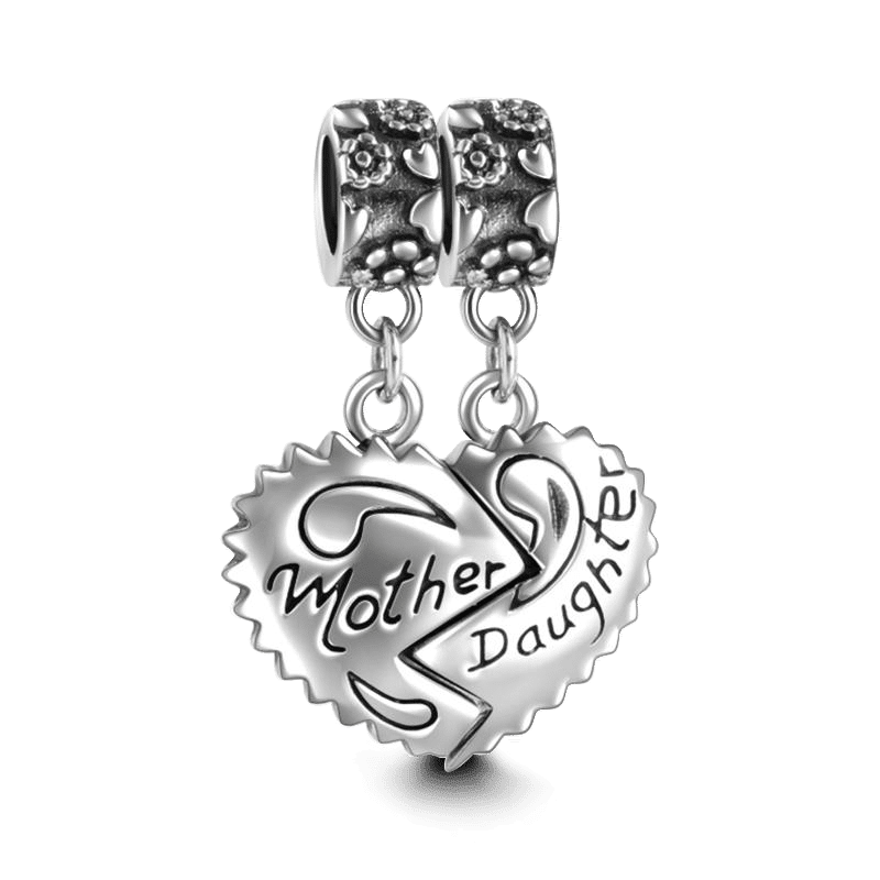 Mother Daughter Dangle Charm Silver - 