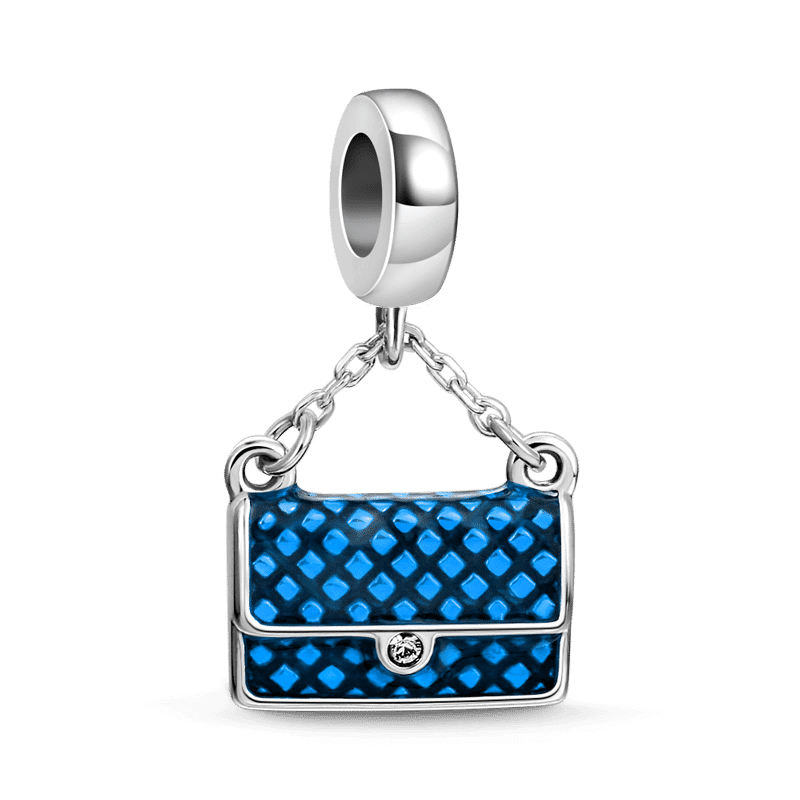 Fashion Bag Dangle Charm Silver - 