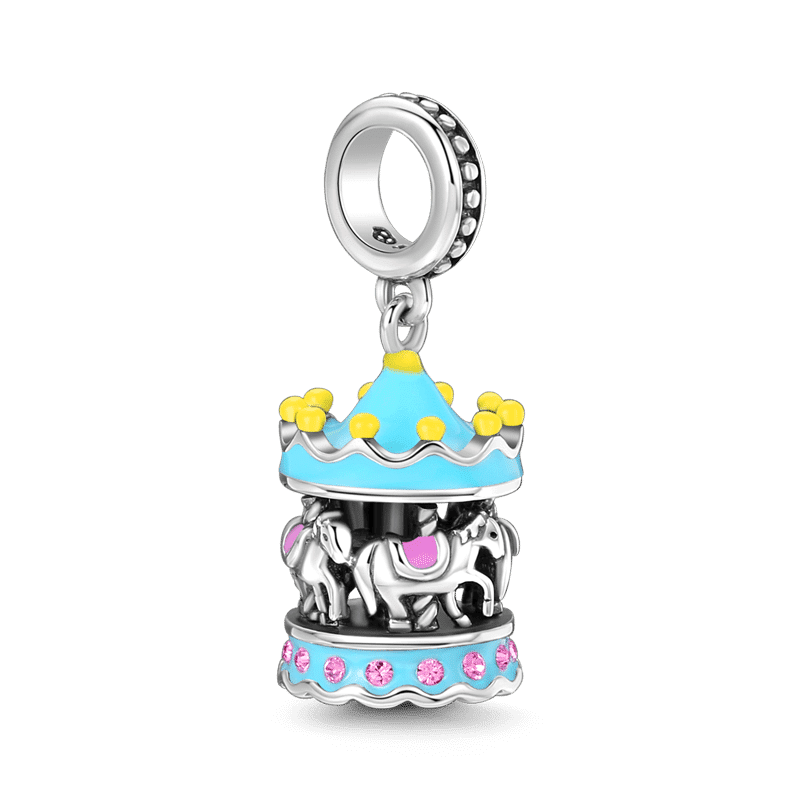 Swarovski Crystal Whirligig Dangle Charm Silver -