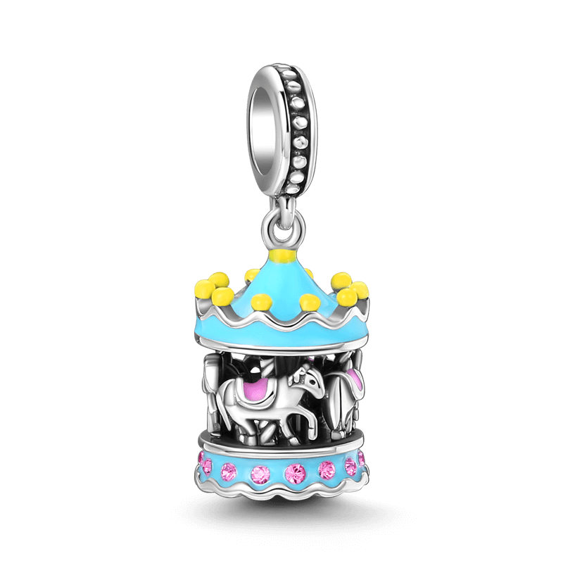 Swarovski Crystal Whirligig Dangle Charm Silver -