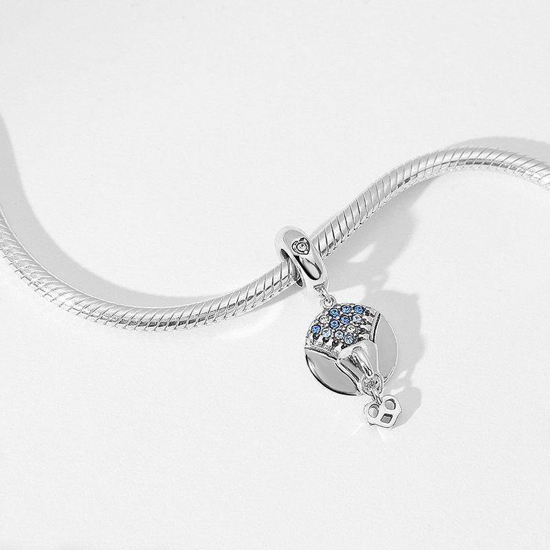 Look into Your Heart Dangle Charm Silver - soufeelus