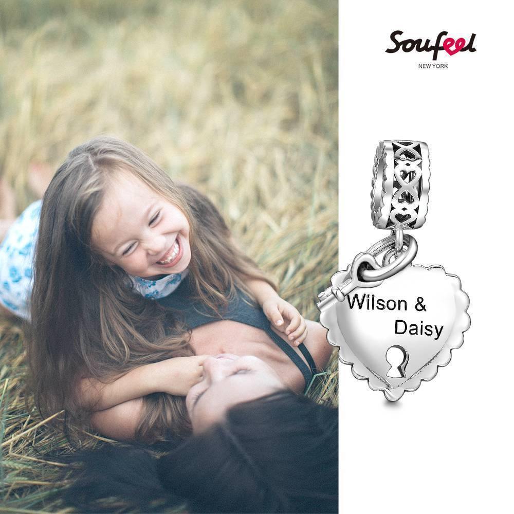 Heart Dangle Engraved Charm - soufeelus