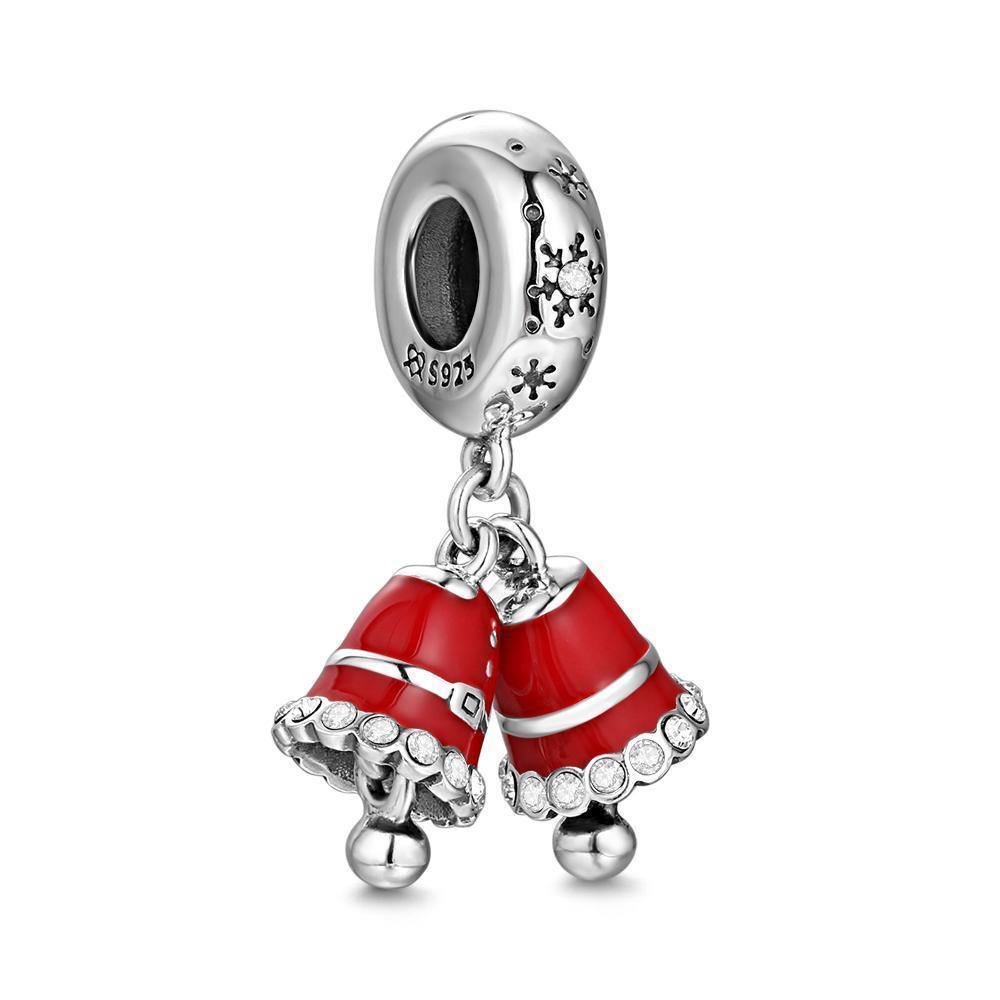 Christmas Bell Charm Silver - soufeelus