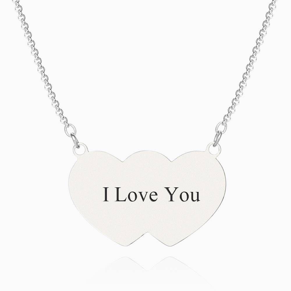 Photo Engraved Tag Necklace with Engraving Silver - 