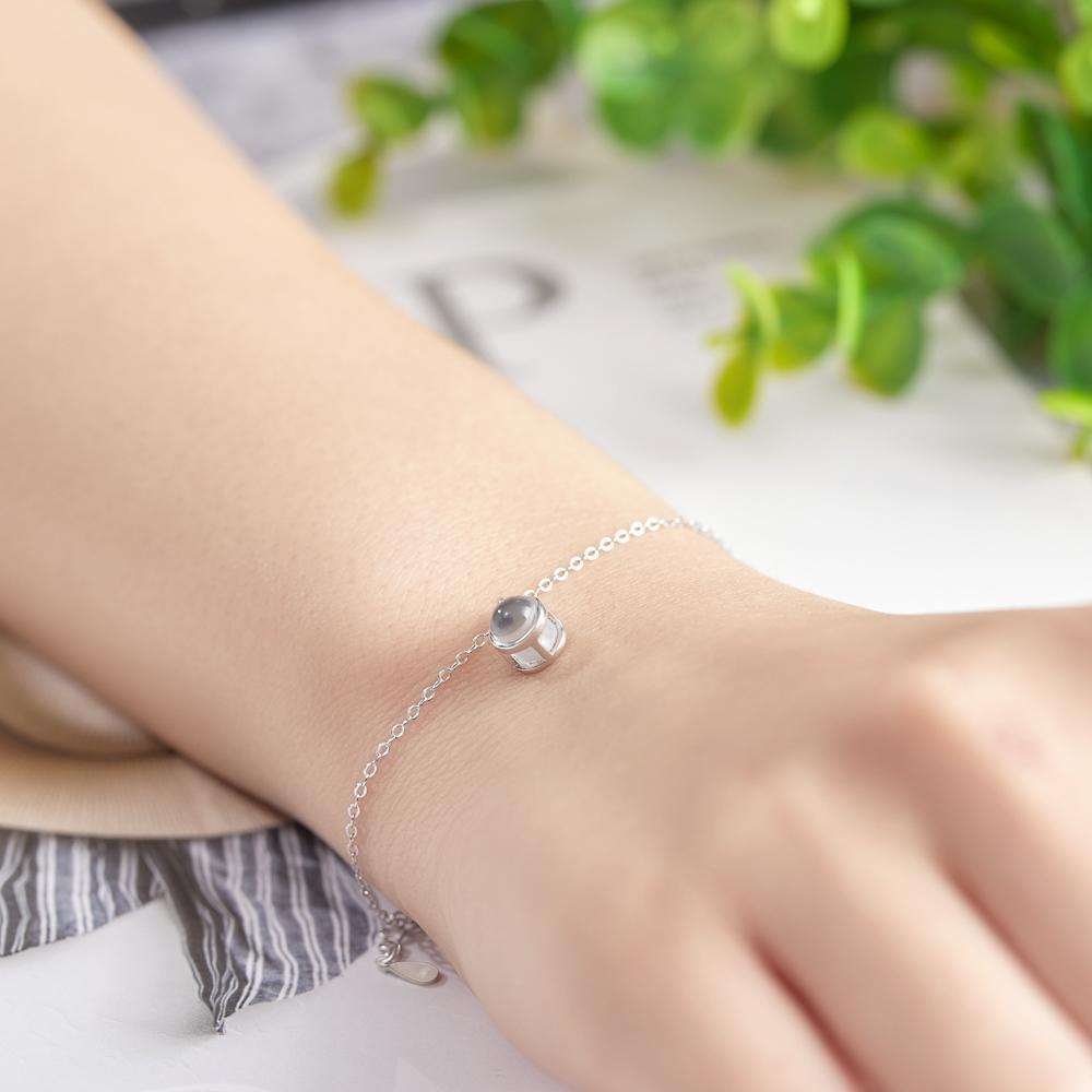 Custom Photo Projection Bracelet Personalized S925 Silver Bracelet Gift for Women - soufeelmy