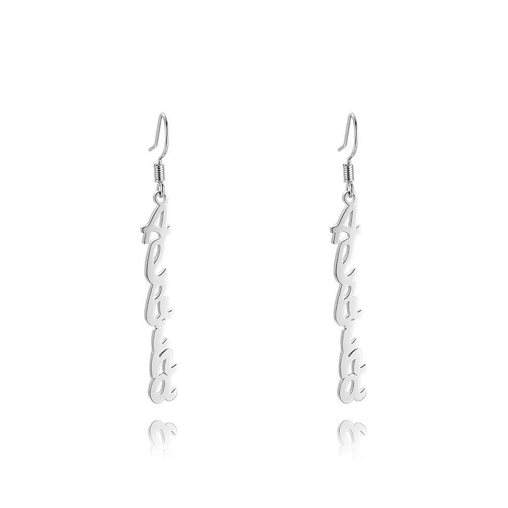 Name Earrings, Drop Earrings Silver - 