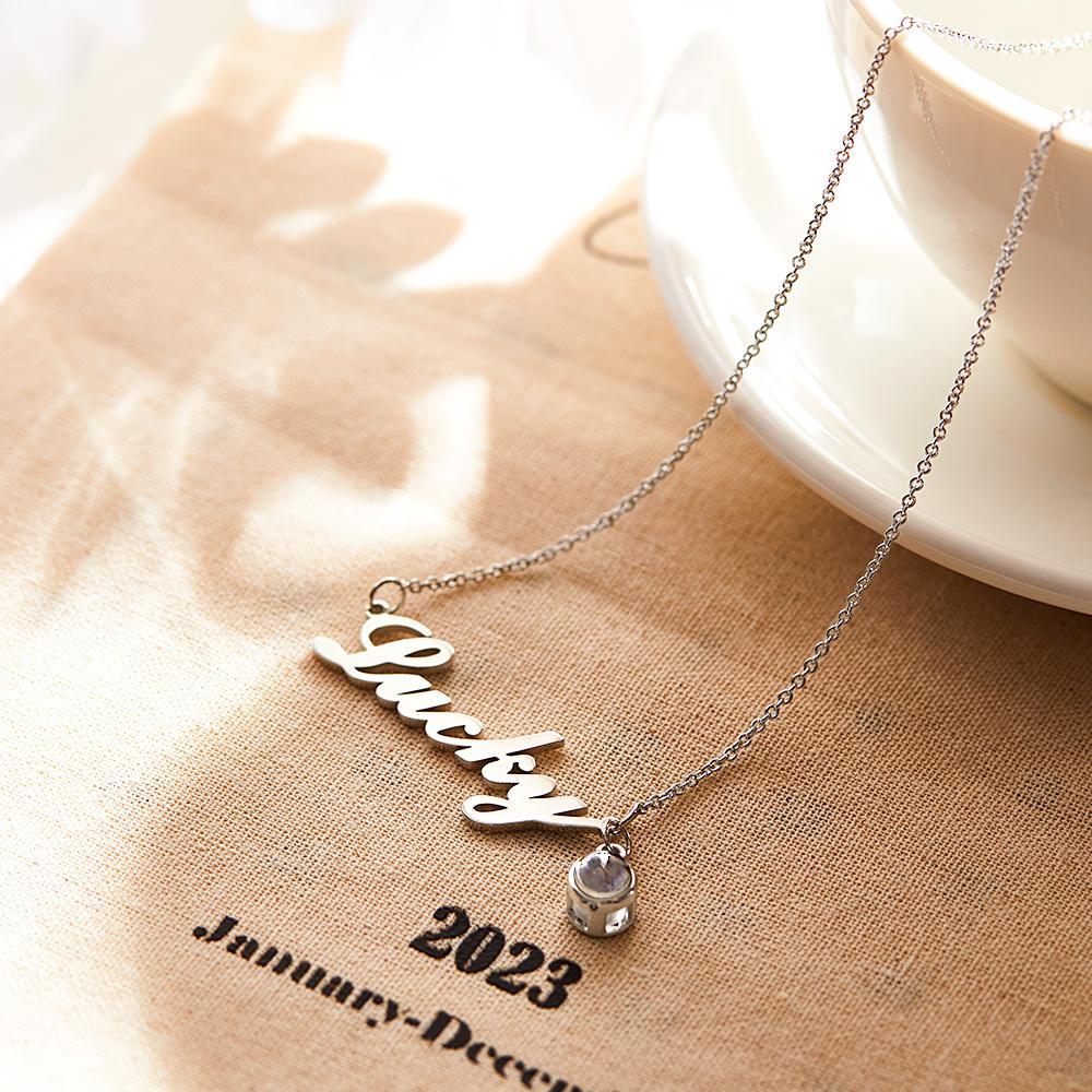 Custom Signature Lucky Name And Picture Projection Necklace Great Gift - soufeelmy