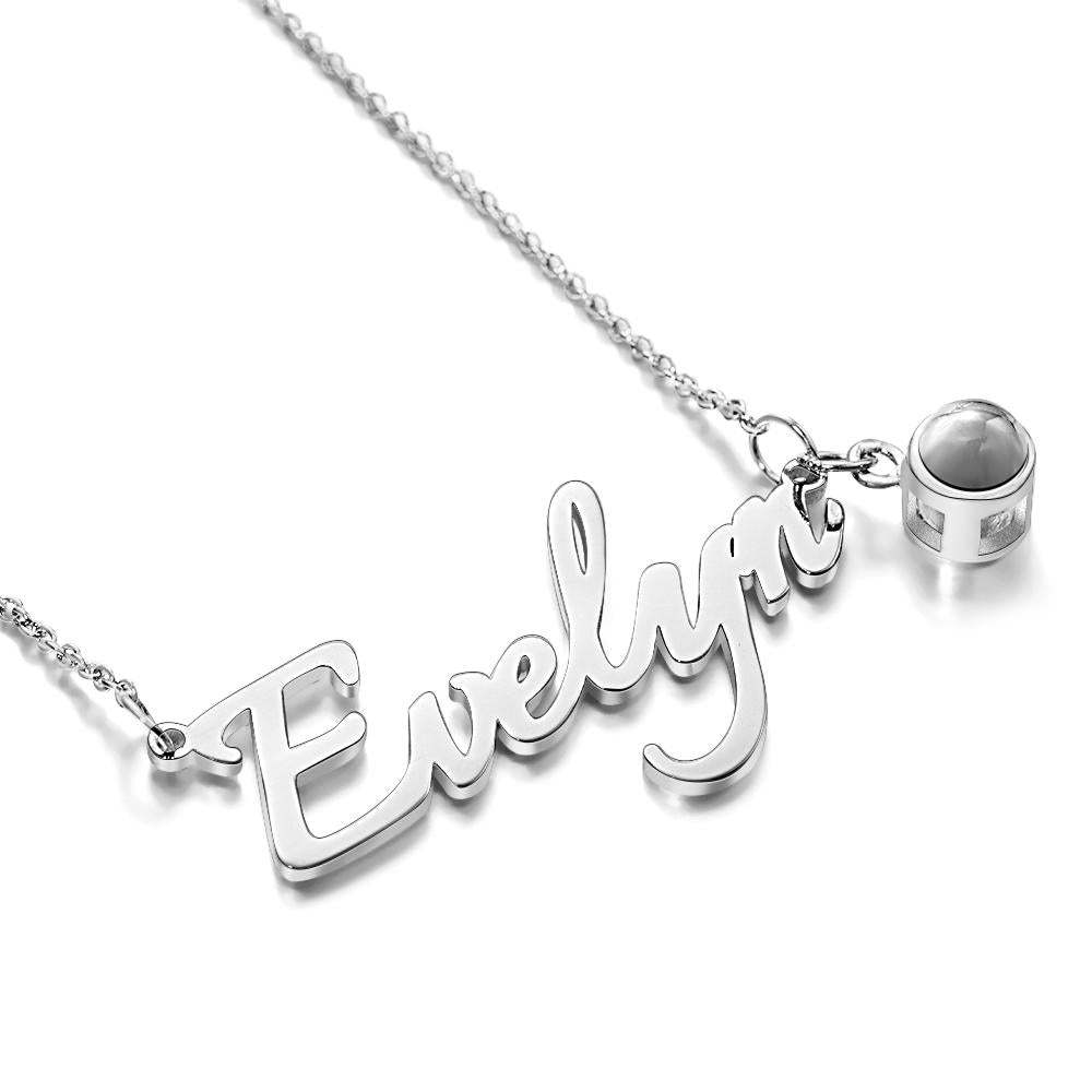 Soufeel Personalized Name And Picture Projection Necklace Creative Gift - soufeelmy