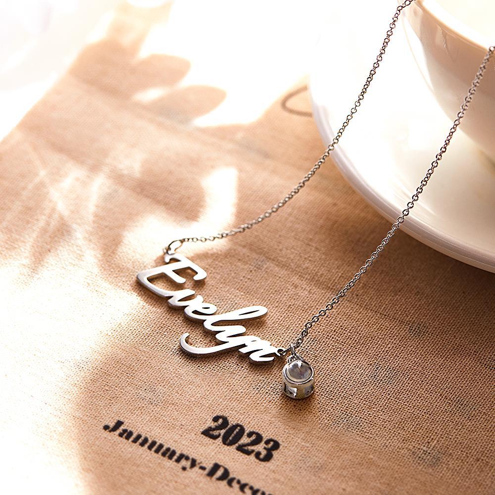 Soufeel Personalized Name And Picture Projection Necklace Creative Gift - soufeelmy