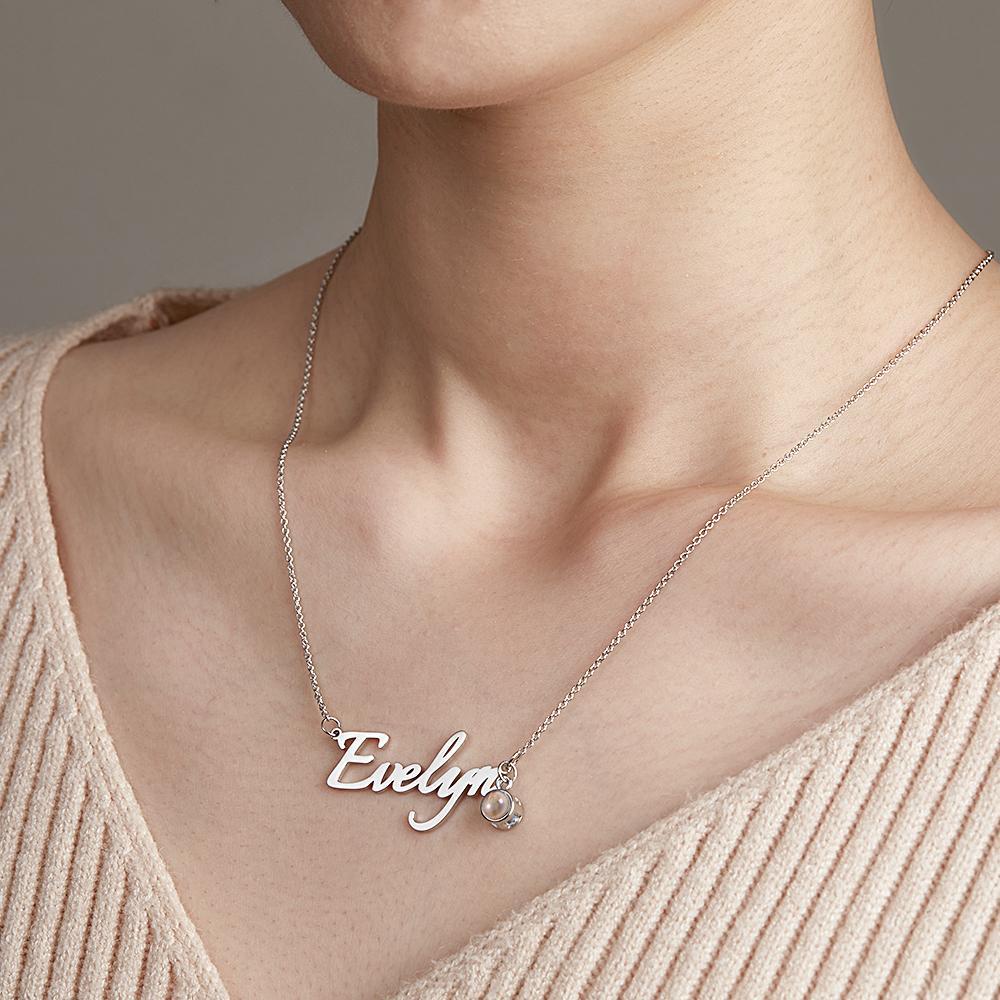 Soufeel Personalized Name And Picture Projection Necklace Creative Gift - soufeelmy