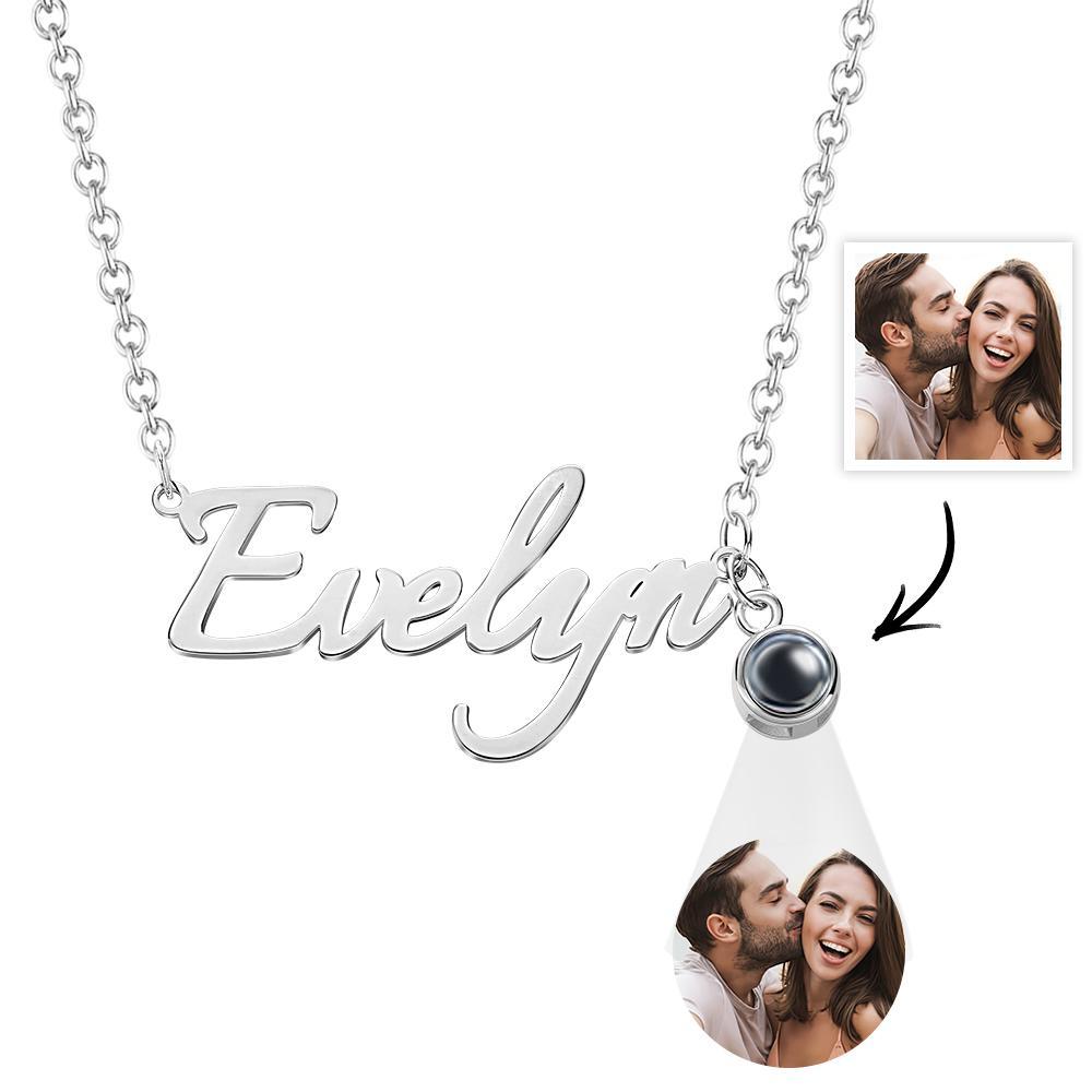 Soufeel Personalized Name And Picture Projection Necklace Creative Gift - soufeelmy