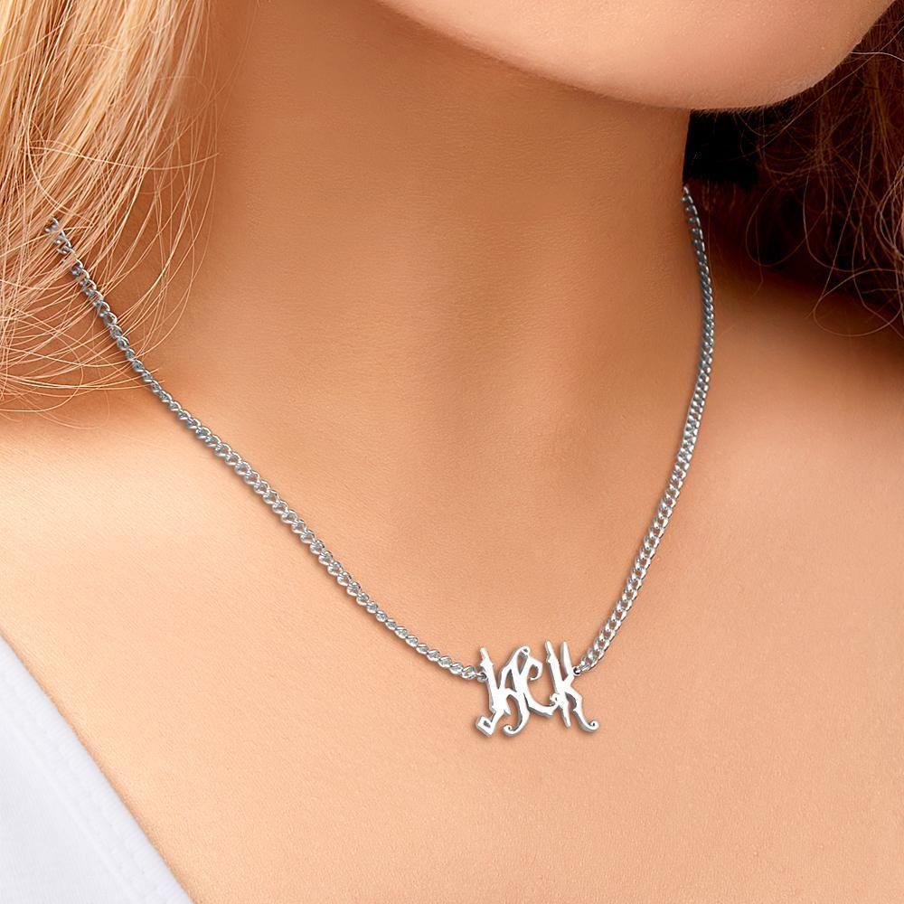 Custom Necklace Name Necklace Gifts Special Design Silver - 