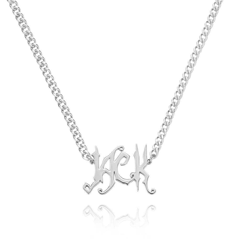 Name Necklace Custom Necklace Gifts Special Design 14k Gold Plated Silver - 