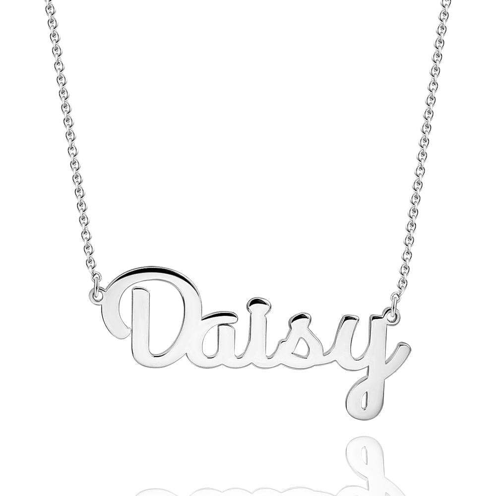 Name Necklace Rose Gold Plated Silver - 