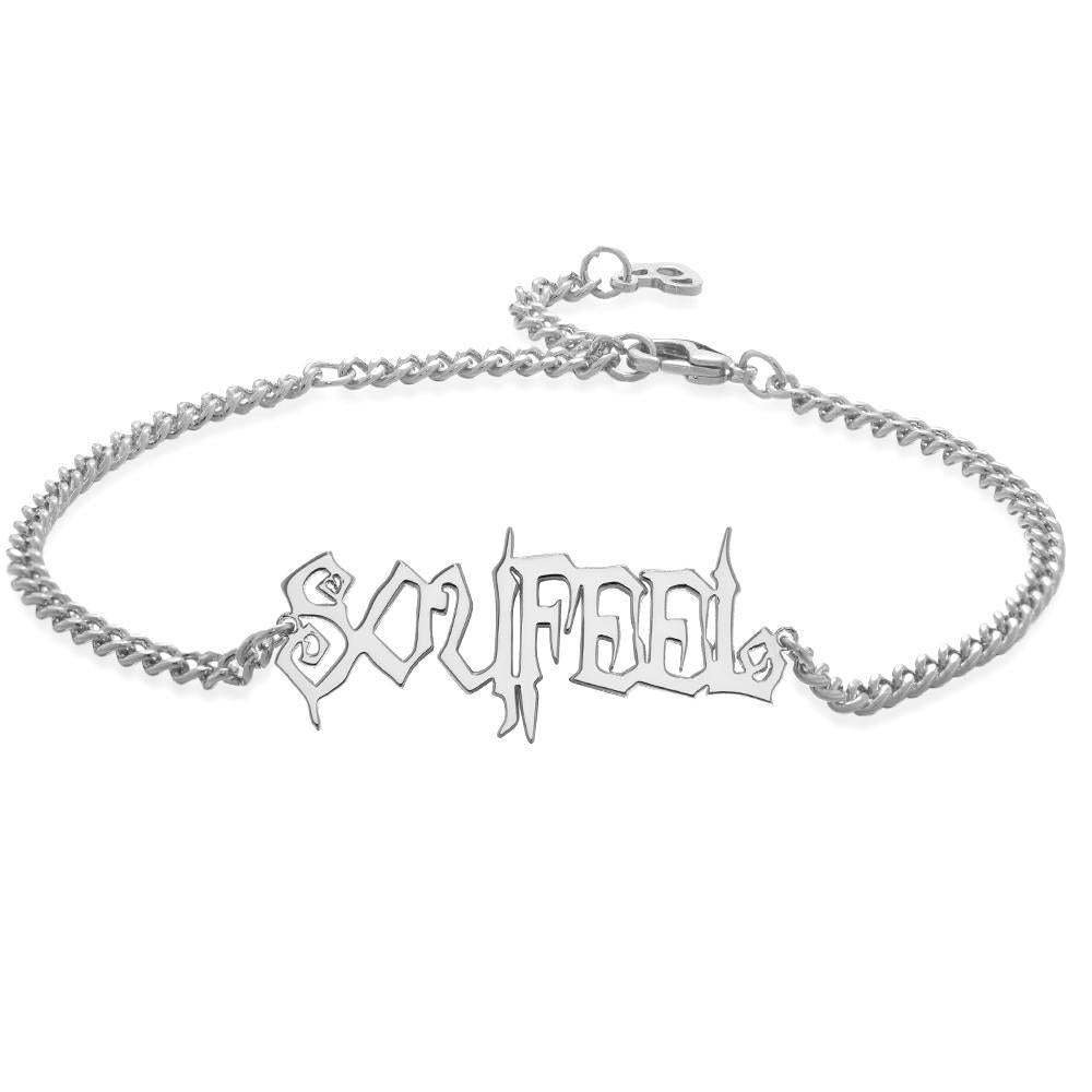 Custom Bracelet Name Bracelet Gifts Special Design Silver - 