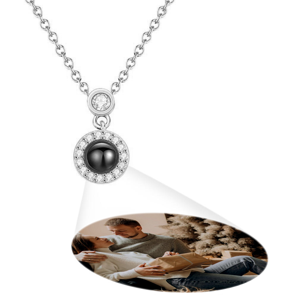 Custom Projection Photo Necklace Personalized Pet Photo Pendant Projection Chain Women Memorial Jewelry Gifts - soufeelmy