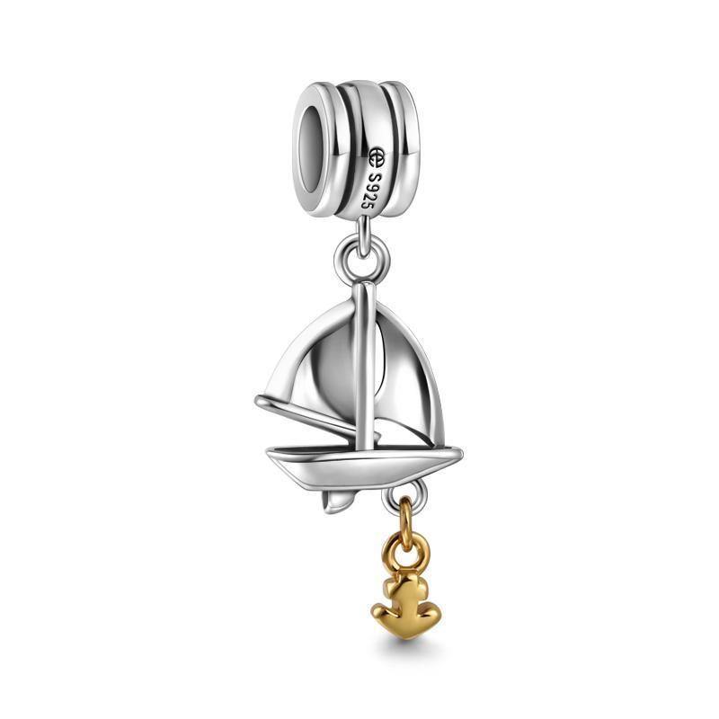 Sail Boat Charm 18k Gold Plated - soufeelus