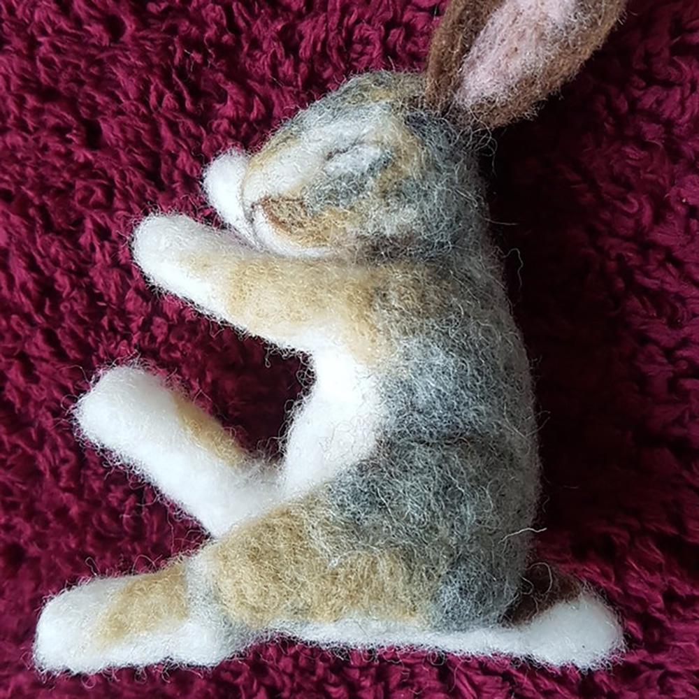 Custom Needle Felted Hare, Personalized Rabbit Gift, Finished Product with Free Gift Box - soufeelmy