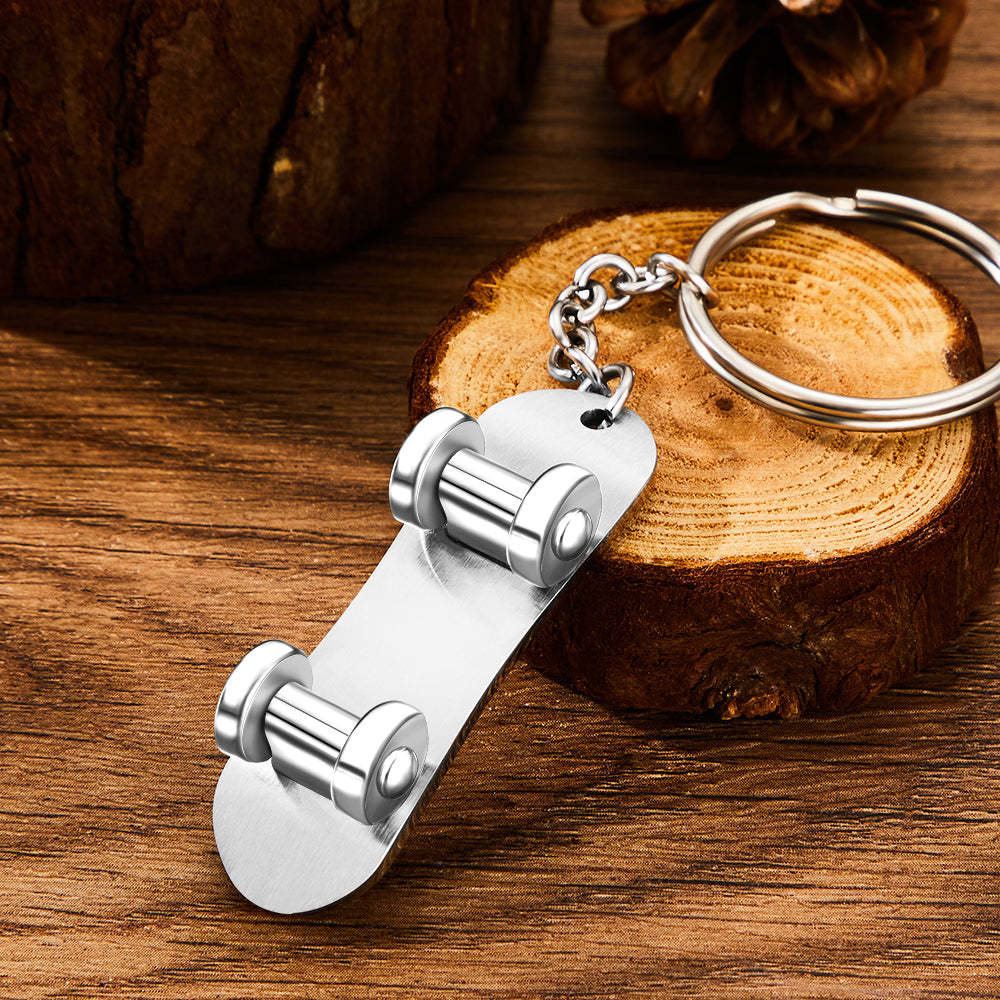 Custom Skateboard Keychain Spotify Code Keyring -