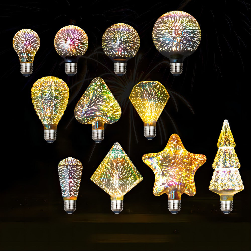 3D Fireworks Decorative Light Bulb Magic Glass Light - soufeelau
