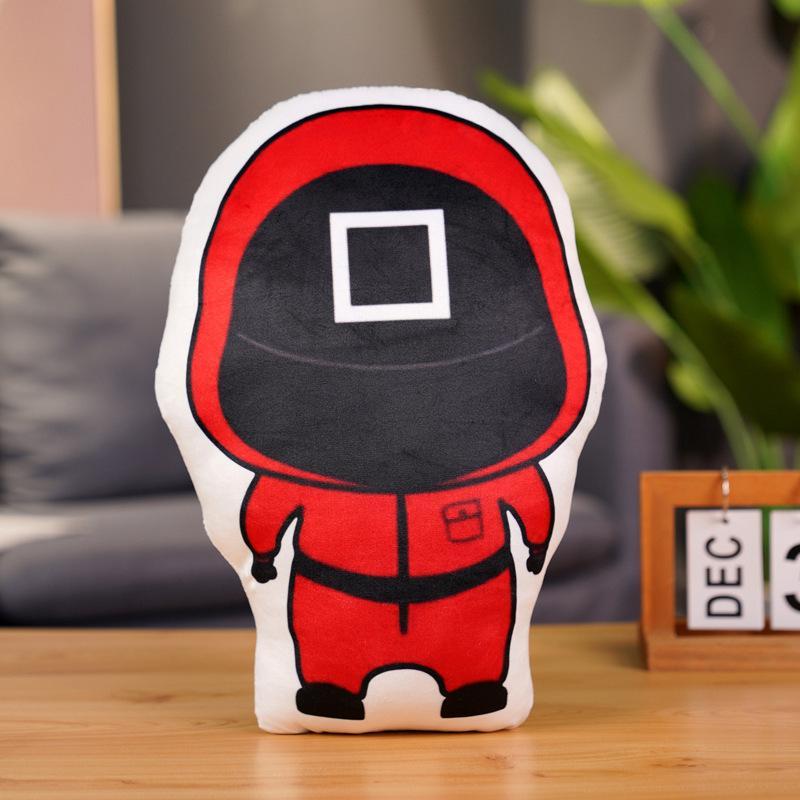Personalized Squid Game Red Pillow, Square Guard Toys, Cute Kawaii Toys Personalized Gifts. - soufeelau