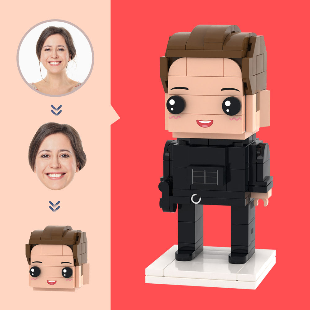Customized Head Police  Figures Small Particle Block Toy Customizable Brick Art Gifts - soufeelau