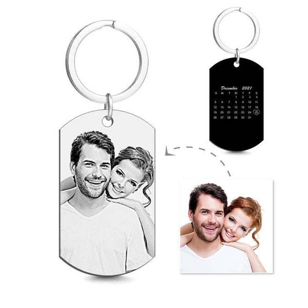 Custom Keychain Photo Calendar Keychain Tag Keychain Gifts