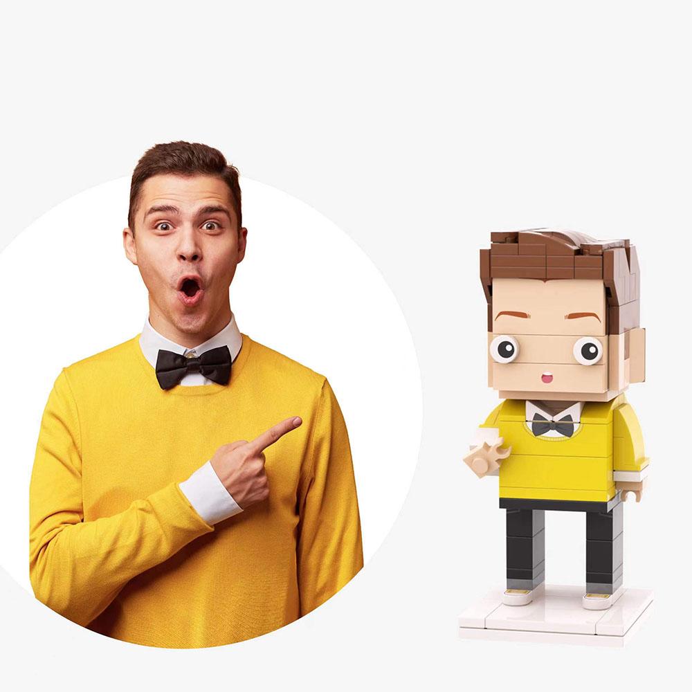 Full Body Customizable 1 Person Custom Block Heads Block Gift For Boyfriend (Not Assembled) - soufeelau