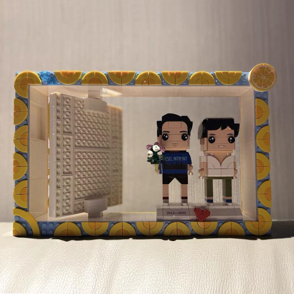 Customized Building Brick Couple Portrait Block Perfect Gift For Loved Ones (Not Assembled)