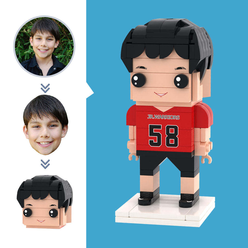Customized Head Basketball Boy Figures Small Particle Block Toy Customizable Brick Art Gifts - soufeelau