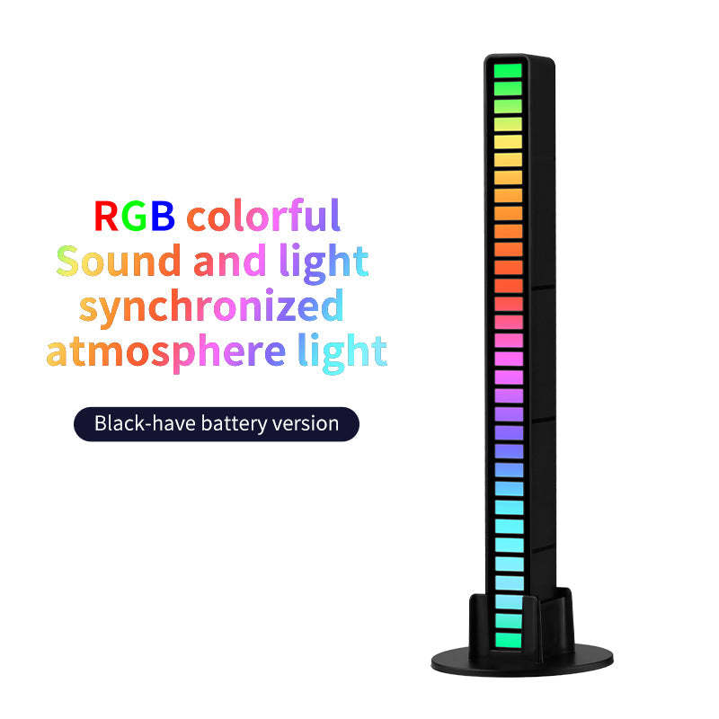 RGB Rechargeable Sound Control Light Colorful LED Ambient Light for Car Gaming Room - soufeelau
