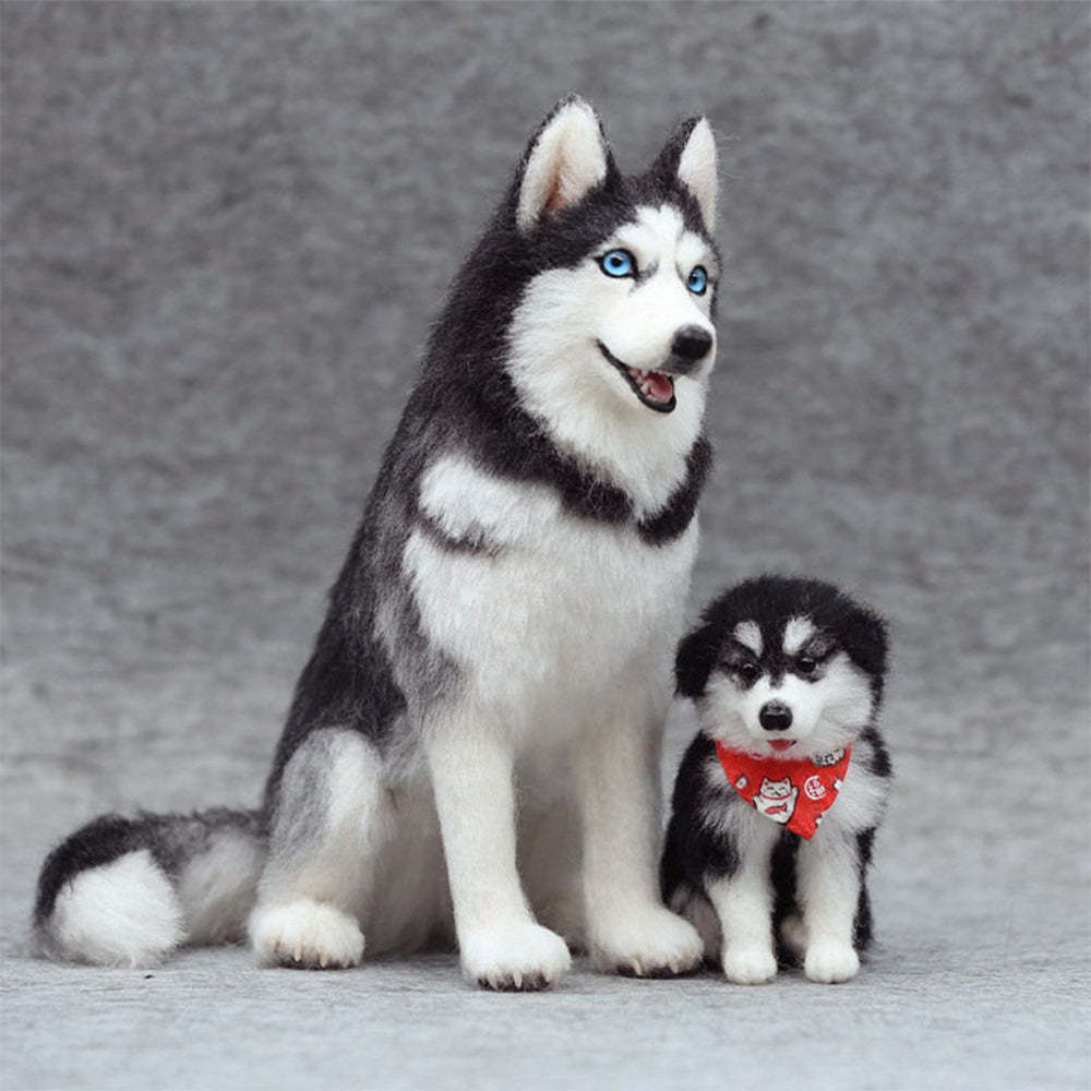 Custom Needle Felted Dog Ornament, Felt Dog Portrait Memorial Gift for Dog Lovers with Free Gift Box - soufeelau