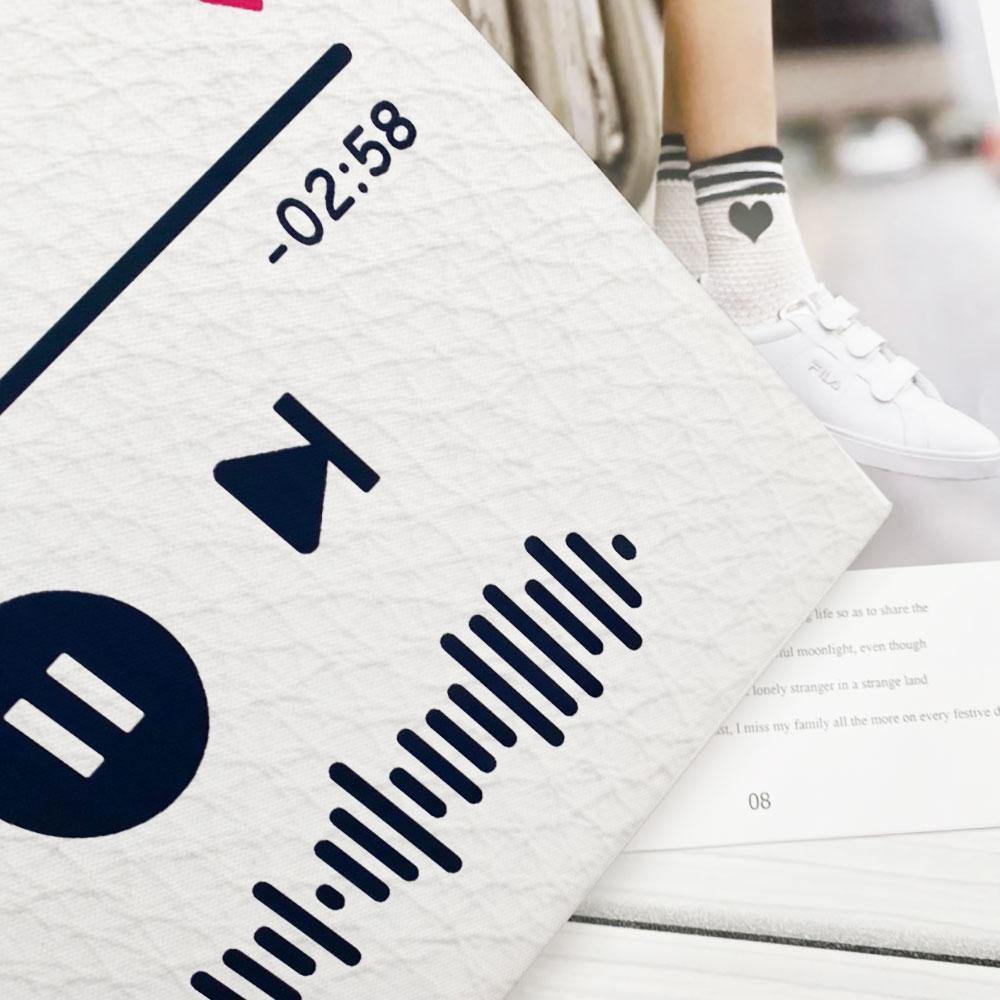 Scannable Spotify Code Canvas Wall Art Canvas Photo Oil Painting For Mom, Custom Music Song Wall Art Canvas 15.7in*19.7in (40*50cm) - soufeelau