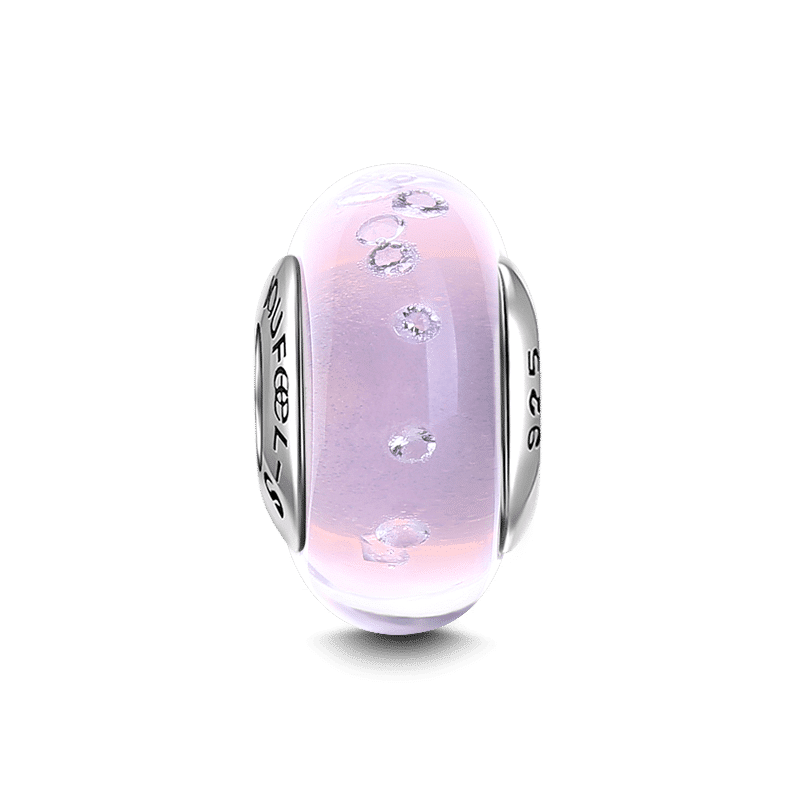 Pink Magic Charm Murano Glass Bead Silver - soufeelus
