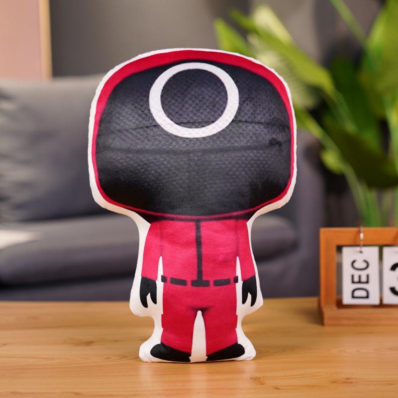 Personalized Squid Game Rose Red Pillow, Round Guard Toys, Cute Kawaii Toys Personalized Gifts. - soufeelau