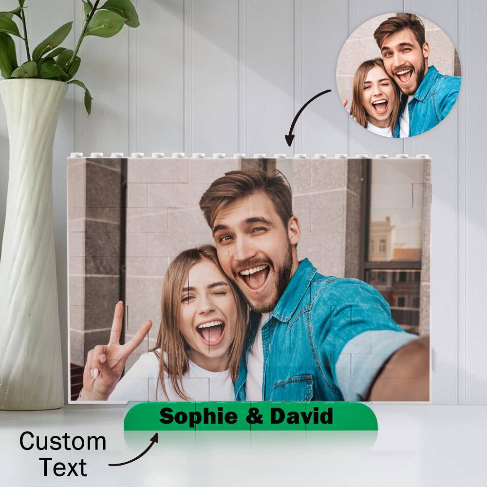 Personalized Building Brick Custom Photo Block Square Shape - soufeelau