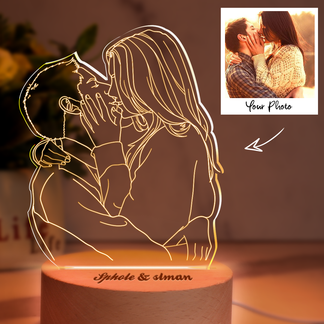 Anniversary Gifts Custom 3D Photo Lamp Personalized Night Light - soufeelau