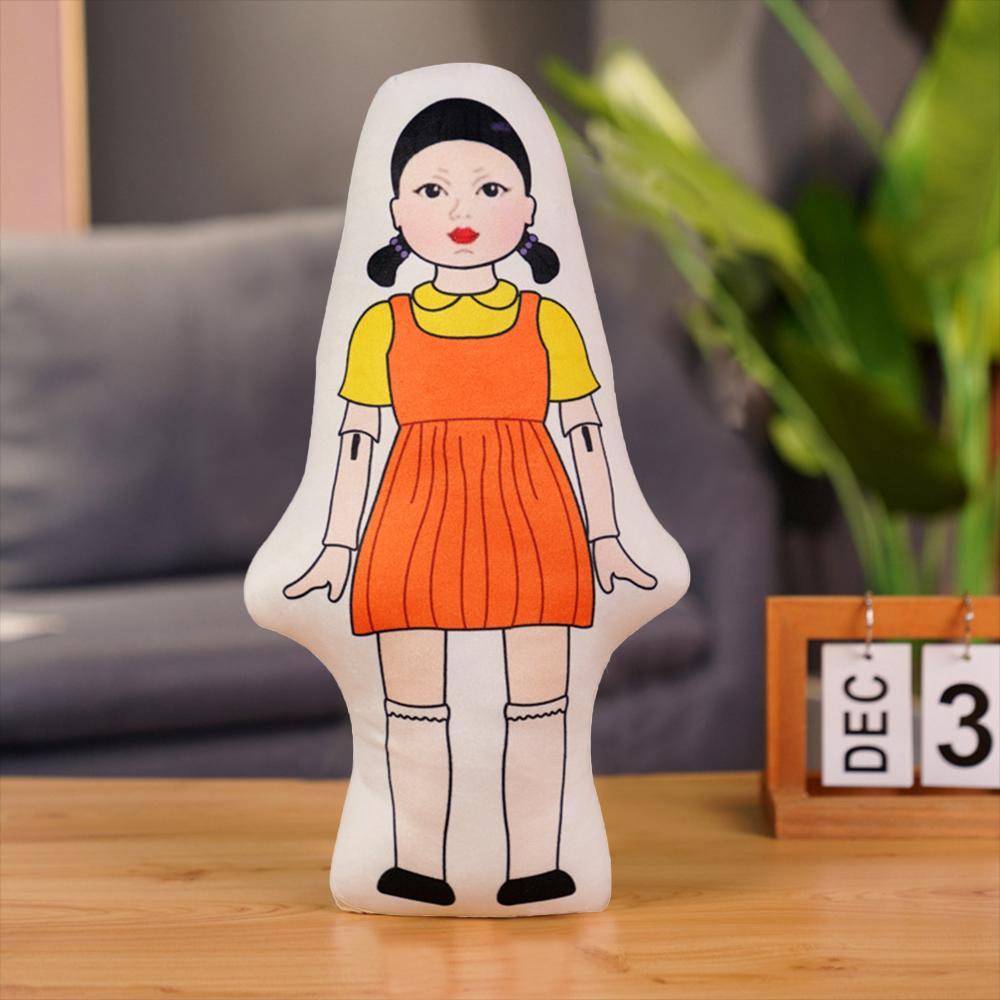 Personalized Squid Game Pillow, 123 Wooden Figure Doll Toys, Cute Kawaii Toys Personalized Gifts. - soufeelau