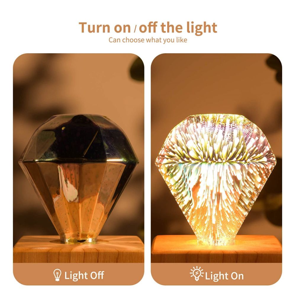 3D Fireworks Decorative Light Bulb Magic Glass Light - soufeelau