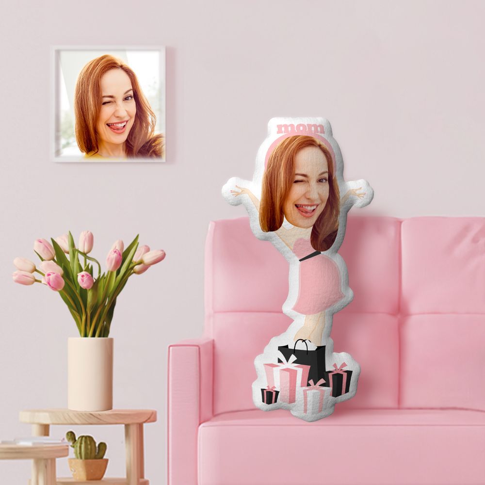 Personalized Face Minime Throw Pillow Custom Face Minime Throw Pillow First Mothers Day Gifts - soufeelau