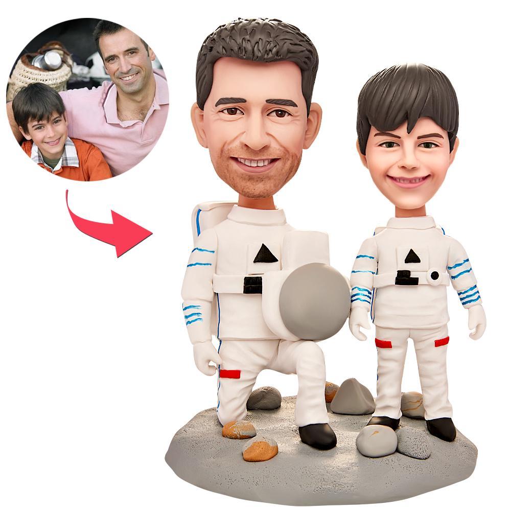 Custom Bobblehead Doll Astronaut Father & Son Father's Day Gift - soufeelau