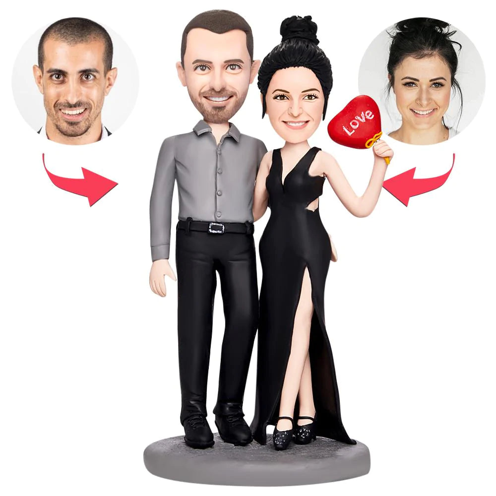 Valentines Gift Give You My Love Custom Bobblehead with Engraved Text - soufeelau