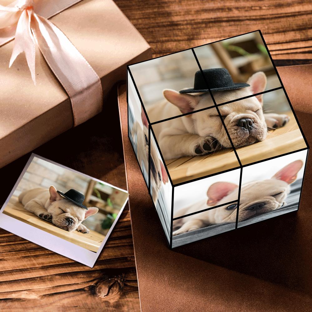 Photo Frame Rubic's Multiphoto Frame Personalized Pet Picture Collage Cube Not Assembled