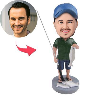 The Couple with The I LOVE U Sign Custom Bobblehead Gift for Lover - soufeelau