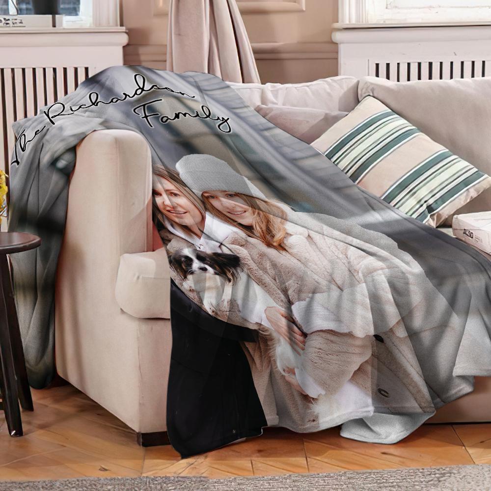 Custom Engraved photo blanket you can customize photos to send to your girlfriend