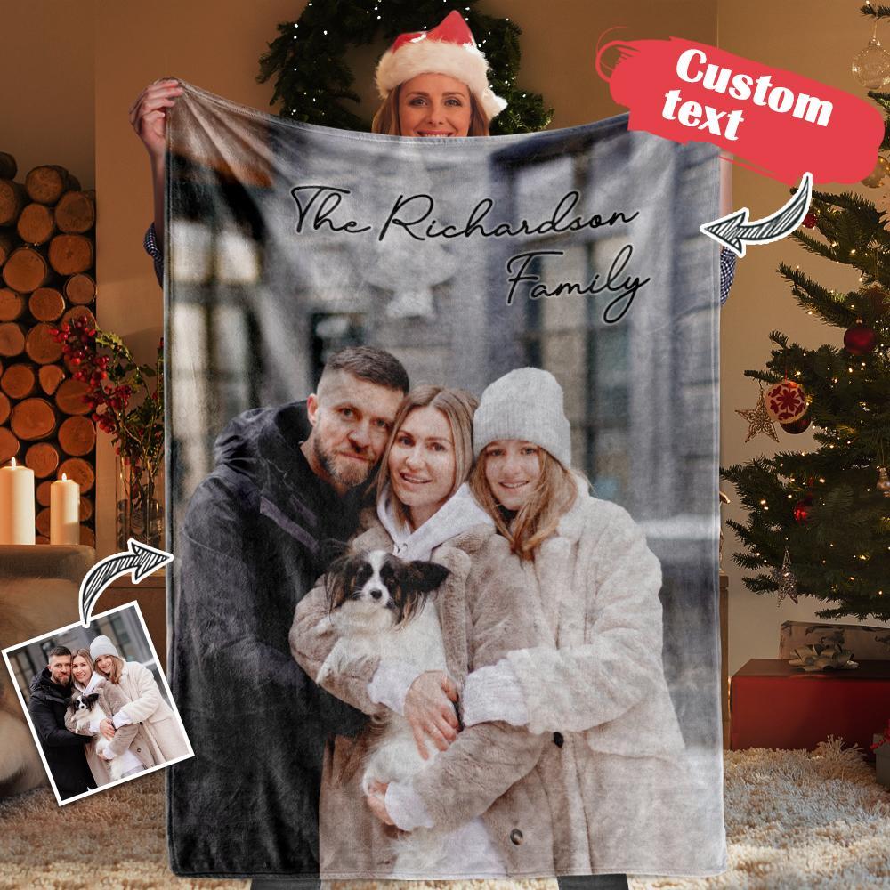 Custom Engraved photo blanket you can customize photos to send to your girlfriend