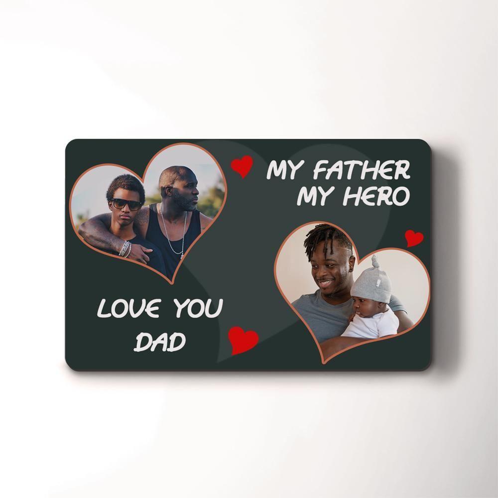 Custom Photo Card Photo Wallet Insert Card for Daddy