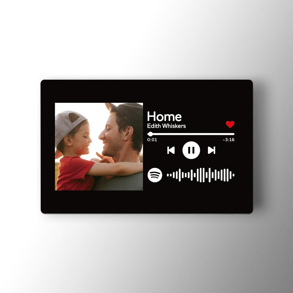 Scannable Spotify Code Photo Wallet Insert Card Gifts Black