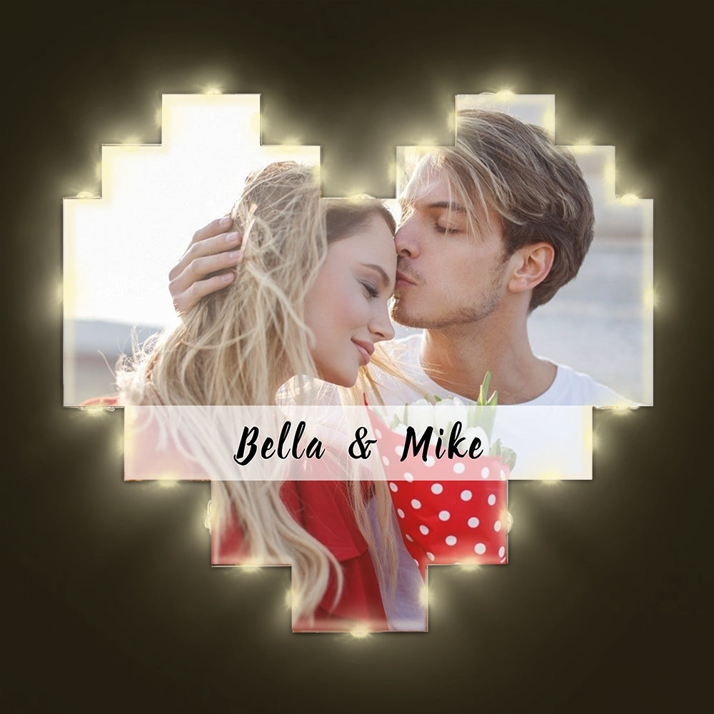 Personalized Photo Collage Photo Light  Wall Lamp Valentine Gift Acrylic Photo Board for Wife - soufeelau