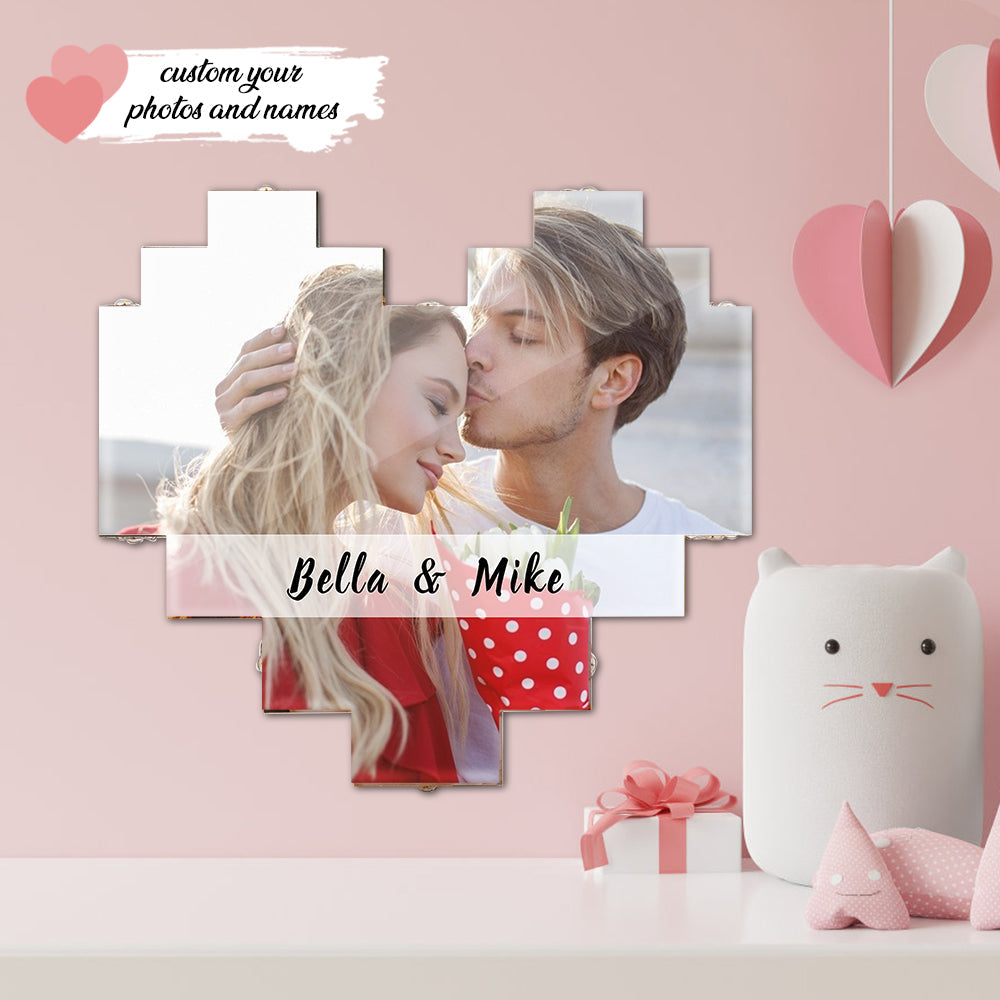 Personalized Photo Collage Photo Light  Wall Lamp Valentine Gift Acrylic Photo Board for Wife - soufeelau